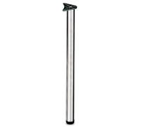 Amig - Pata Ajustable para Mesa y Encimera de Acero - Altura Regulable 10 mm - Resistente y Durable, Cromo Brillo, 60 x 870 mm, Acero Aleado