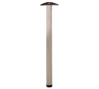 Amig - Pata para Mesa Ajustable de Acero - Altura Regulable 10 mm - Patas para Mesas de Escritorio, Cocina o Comedor - Medidas 710x60x1,2 mm - Resistencia de Carga 15 kg por Pata - Color Cromo Mate