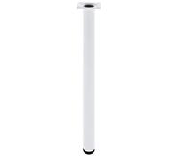 Amig - Pata Redonda para Mueble - Mod. 4 - Ø30 x 700 mm - con Tornillo de Regulación - Atornillable por 4 Puntos - Resiste hasta 15 Kg/Pata - Acero Blanco
