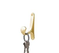Amig - Perchero de pared - 87 x 16 x 46 mm - Colgador color Dorado - Fabricado en Zamak. Mod. CS34