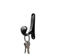 Amig - Perchero de pared - 87 x 16 x 46 mm - Colgador color Negro Mate - Fabricado en Zamak. Mod. CS34