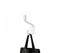 Amig - Perchero de pared - 95 x 52 x 30 mm - Colgador color Blanco - Fabricado en Zamak. Mod. CS32