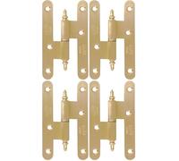 Amig - Pernio Perfil Laminado Mod. 407 - Bisagra de Latón con Canto Redondo - Acabado Mate Duradero - Medidas 95x52x2.3mm - Versatilidad y Elegancia para Puertas, Multicolor (Paquete de 4)