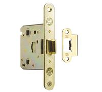 Amig - Picaporte Unificado de Entrada - 50 mm - Acero - Dorado - Con Lengüeta Reversible - Para Puertas Interiores de Baños, Cocinas y Habitaciones