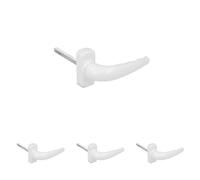 Amig - Pieza de Manilla de Roseta Reforzada - Modelo Sendoa - Fabricada en Aluminio - Medida: 125 X 66 mm - Cuadradillo de 8 mm - Blanco (Paquete de 4)