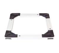 Amig - Plataforma con Ruedas Ajustable - 46/65 x 46/65 cm- Con Ruedas Unidireccionales - 2 Ruedas Con Freno y 2 Sin Freno - Carga Máxima 200 kg - Acero Blanco