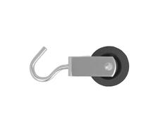 Amig - Polea con Gancho Modelo 601 - Rueda de Plástico Negra - 6 x 40 mm - Acero Zincado - No Apta para Elevación