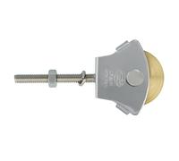 Amig - Polea con Roldana de Latón de 39 mm Mod.23 | M6 x 50 mm | Para Tendederos de Ropa | Acero Inoxidable 18/8 | Con Tornillo de Sujeción y Sin Guías