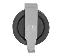 Amig - Polea con Soporte Metálico Modelo 701 - Rueda de Plástico Negra - 6 x 40 mm - Acero Zincado - No Apta para Elevación