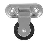Amig - Polea con Soporte Metálico Móvil Modelo 801 - Rueda de Plástico Negra - 6 x 40 mm - Acero Zincado - No Apta para Elevación