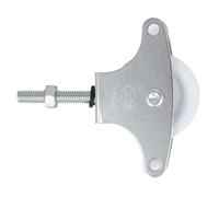 Amig - Polea de Acero con roldana de 39 mm para tendedero de Ropa. Incluye Tornillo de sujeción y guías. Fabricada en Acero Resistente.