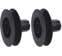 Amig - Polea de Disco de Nylon Negro para Rodamiento de Eje de Persianas Enrrollables, Color Negro, Para Cintas de 18 mm, Tubos de 42 mm y Testeros de Aluminio, Diámetro 140 mm (Paquete de 2)