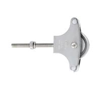 Amig - Polea para Tendedero, Acero Inoxidable, con Roldana Metálica de Ø 39 mm, Tornillo M6 x 60 mm, Apta para Interior y Exterior