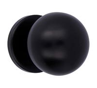 Amig - Pomo de Puerta | Fabricado en Acero Inoxidable | Tirador: Ø70 mm | Negro | Resistente al Frotamiento, Óxido y Corrosión