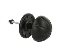 Amig - Pomo Redondo para Puertas Exteriores de Entrada | Tirador para Puerta Principal del Hogar | Diámetro tirador Ø70 mm | Zamak | Negro | Incluye Tornillo y Tuerca de Fijación