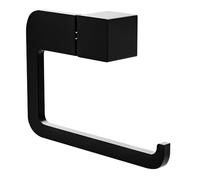 Amig - Portarrollos de baño para Papel higiénico Mod. OMA-5 | Soporte Rollo de WC con Tornillos incluidos | 133 x 195 x 30 mm | Zamak | Negro Mate