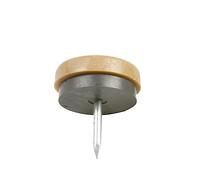 Amig - Protector para Pata de Madera - Mod. 70 - Ø22 mm - con Clavo y Cubierta de Plástico - Recomendado para Gres - Protege el Suelo Ante Rayaduras - Polipropileno Marrón