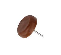 Amig - Protector para Pata de Madera - Mod. 75 - Ø16 mm - con Clavo y Cubierta de Plástico - Recomendado para Gres y Madera - Protege el Suelo Ante Rayaduras - Polipropileno Marrón