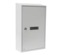 Amig - Buzón Recogecartas Interior | Bocacartas para Paredes, Muros o Puertas | Adecuado para Recoger Cartas del Exterior | Fabricado en Acero | Color Blanco | Medidas 40x25x10 cm | Boca 5x20 cm