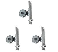 Amig - Recogedor Compacto de Acero para Persianas Enrrollables con 1 Patilla - De Empotrar o Encastrado - Acabado Metálico - Medidas: 4,6 x 18,8 x 11 cm (Paquete de 3)