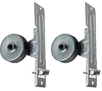 Amig - Recogedor Compacto de Acero para Persianas Enrrollables con 1 Patilla - De Empotrar o Encastrado - Acabado Metálico - Medidas: 4,6 x 18,8 x 11 cm (Paquete de 2)