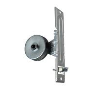 Amig - Recogedor metálico de Obra para persiana - Compatible con Cintas de hasta 22 mm - Instalación empotrada con 1 patilla - Acero Resistente con Acabado metálico - 4,6×18,8×11 cm