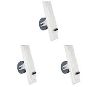 Amig - Recogedor para Persianas Compacto de Empotrar o Encastrado Metálico con Frente de Plástico Blanco de Diseño Sencillo y Atemporal - Medidas: 6,2 x 20 x 11,5 cm (Paquete de 3)