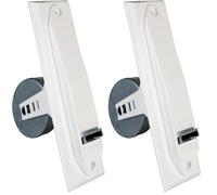 Amig - Recogedor para Persianas Compacto de Empotrar o Encastrado Metálico con Frente de Plástico Blanco de Diseño Sencillo y Atemporal - Medidas: 6,2 x 20 x 11,5 cm (Paquete de 2)