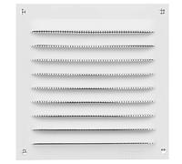 Amig - Rejilla Cuadrada de Aluminio con Mosquitera- Rejillas de Ventilación para Salida de Aire - Ideal para Techo de Cocina y Baño - Medidas 100 x 100 MM - Color Blanco