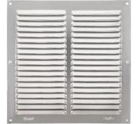 Amig - Rejilla Cuadrada de Aluminio con Mosquitera - Rejillas de Ventilación para Salida de Aire - Ideal para Techo de Cocina y Baño - Medidas 200 X 200 MM - Color Plateado