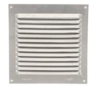 Amig - Rejilla Cuadrada de Aluminio con Mosquitera - Rejillas de Ventilación para Salida de Aire - Ideal para Techo de Cocina y Baño - Medidas 150 X 150 MM - Color Plateado