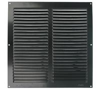Amig - Rejilla Cuadrada de Aluminio con Mosquitera | Rejillas de Ventilación para Salida de Aire | Ideal para Techo de Cocina y Baño | Medidas 300 x 300 mm | Color Negro