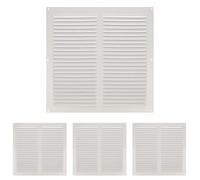 Amig - Rejilla Cuadrada de Aluminio con Mosquitera | Rejillas de ventilación para salida de aire | Ideal para techo de cocina y baño | Medidas: 250 X 250 MM | Color: Blanco (Paquete de 4)
