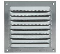 Amig - Rejilla Cuadrada de Aluminio con Mosquitera- Rejillas deVentilación para Salida de Aire - Ideal para Techo de Cocina y Baño - Medidas 100 x 100 MM - Color Plata