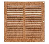 Amig - Rejilla Cuadrada de Aluminio - Rejillas de Ventilación para Salida de Aire - Ideal para Techo de Cocina y Baño - Medidas 200 X 200 MM - Color Madera