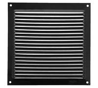Amig - Rejilla Cuadrada de Aluminio - Rejillas de Ventilación para Salida de Aire - Ideal para Techo de Cocina y Baño - Medidas 170 x 170 mm - Color Negro