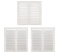 Amig - Rejilla Cuadrada de Aluminio - Rejillas de Ventilación para Salida de Aire - Ideal para Techo de Cocina y Baño - Medidas 250 X 250 MM - Color Blanco (Paquete de 3)