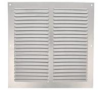 Amig - Rejilla Cuadrada de Aluminio - Rejillas de Ventilación para Salida de Aire - Ideal para Techo de Cocina y Baño - Medidas 250 X 250 MM - Color Plateado