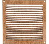 Amig - Rejilla Cuadrada de Aluminio - Rejillas de Ventilación para Salida de Aire - Ideal para Techo de Cocina y Baño - Medidas 170 X 170 MM - Color Madera
