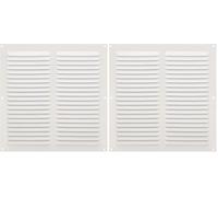 Amig - Rejilla Cuadrada de Aluminio - Rejillas de Ventilación para Salida de Aire - Ideal para Techo de Cocina y Baño - Medidas 250 X 250 MM - Color Blanco (Paquete de 2)