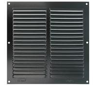 Amig - Rejilla Cuadrada de Aluminio - Rejillas de Ventilación para Salida de Aire - Ideal para Techo de Cocina y Baño - Medidas 200 x 200 mm - Color Negro