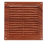 Amig - Rejilla cuadrada de plástico con mosquitera- Rejillas de ventilación para salida de aire - Adecuado para techo de cocina y baño - Medidas: 200 x 200 MM - Color: Sapelli