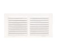 Amig - Rejilla Rectangular de Aluminio - Rejillas de Ventilación para Salida de Aire - Ideal para Techo de Cocina y Baño - Medidas 100 X 200 MM - Color Blanco