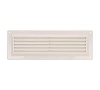 Amig - Rejilla Rectangular de Plástico con Mosquitera - Rejillas de ventilación para salida de aire - Ideal para techo de cocina y baño - Medidas: 260 X 90 MM - Color: Blanco