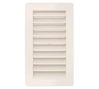 Amig - Rejilla Rectangular de Plástico con Mosquitera - Rejillas de ventilación para salida de aire - Ideal para techo de cocina y baño - Medidas: 200 X 140 MM - Color: Blanco