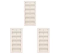 Amig - Rejilla Rectangular de Plástico con Mosquitera - Rejillas de ventilación para salida de aire - Ideal para techo de cocina y baño - Medidas: 250 X 120 MM - Color: Blanco (Paquete de 3)