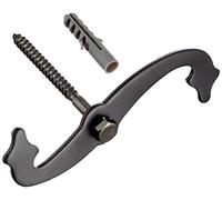 Amig - Retenedor Contraventana de Espiral 1 | Accesorio para Ventanas Tipo S Decorativo de Estilo Forja con Acabado Negro Mate | Herrajes Rústicos