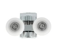 Amig - Rodamiento mampara Mod. PMC05 - Ø25 mm - Zamak - Plateado - Rodamientos de pinzas con ruedas de nylon - Para Puerta Corredera de Duchas de Baños
