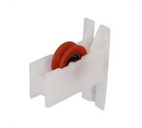 Amig - Rodamiento para ventana corredera - Sustitución para sistemas serie 1000 - Tamaño 35 x 39 mm - Carcasa de nylon con rodamientos de bolas - Color blanco - Mod. COR03
