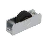 Amig - Rodamiento Ventana Corredera - Juego de 2 unidades - Tamaño 36 x 12 mm - Carcasa Metálica Con Tornillo y Rodamiento de Bolas - Diseñado para Ventanas Deslizantes - Acero Zincado